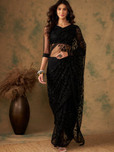 Womens Fashion Ethnic Black Color Sarees-MLSHWSA1170BLK0ONE